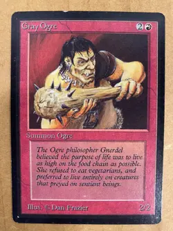 MTG 1x Grey Ogre BETA OLD SCHOOL Pauper Magic the Gathering Card x1 LP - Image 1