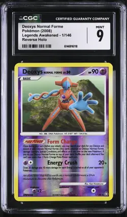 CGC 9 MINT Deoxys Normal Forme 1/146 Legends Awakened Reverse Holo Pokemon Card - Image 1