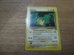 Pikachu Non- Holo 27 Wizards Black Star Promo Pokemon Card LP 2000 - Image 1