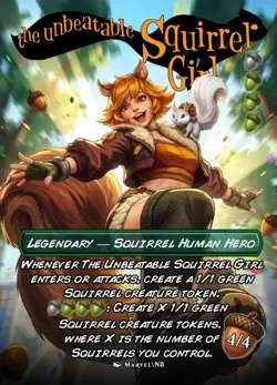 The Unbeatable Squirrel Girl EDH Commander Deck Mono Green Squirrel Swarm Proxy - Image 1