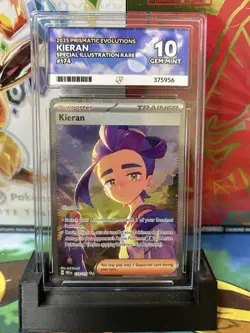 ACE GEM MINT 10 Pokemon TCG Prismatic Evolutions Kieran 174/131 SIR - Image 1