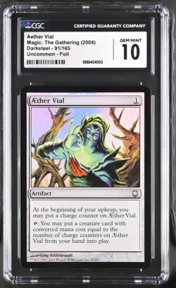 AETHER VIAL Darksteel Foil CGC 10 Gem Mint MTG [Nostalgium] - Image 1