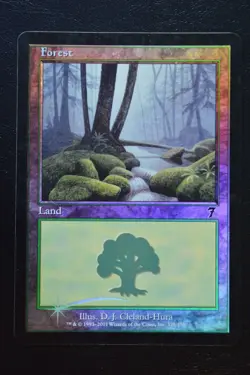 Magic The Gathering MTG FOREST (328) FOIL Seventh Edition LP Lightly Played - Image 1