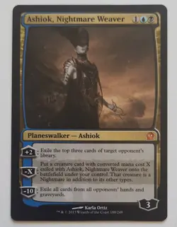 MTG Ashiok Nightmare Weaver THS 188 Mythic B/U Planeswalker Mill LP - Image 1