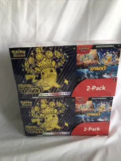 2x Pokemon Surging Sparks ETB & Booster Bundle Costco 2-pack. Factory Sealed - Image 1