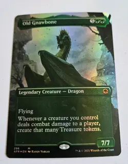 Old Gnawbone (Borderless) 296 - MTG Adventures in the Forgotten Realms Foil NM - Image 1