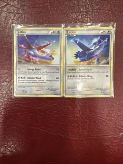 Latios and Latias HGSS10 + HGSS11- NM/LP- Black Star Promo Holo rare Pokemon - Image 1