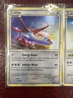 Latios and Latias HGSS10 + HGSS11- NM/LP- Black Star Promo Holo rare Pokemon - Image 2
