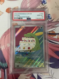 2024 Pokemon 154/142 Gulpin Illustration Rare PSA 10 Scarlet Violet Gem Mint - Image 1
