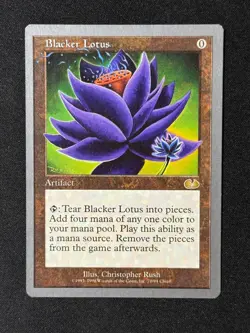 Blacker Lotus (Unglued) EX MTG - 70/94 - 0 Mana Artifact - Parody Black Lotus - Image 1