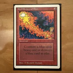 Red Elemental Blast Unlimited Magic The Gathering 1993 Vintage Interrupt - Image 1
