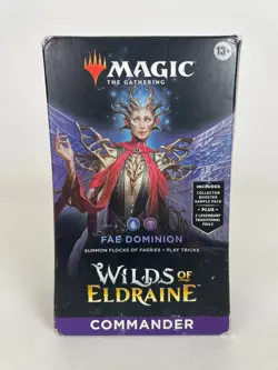 sealed see details Magic Gathering Wilds of Eldraine Fae Dominion Commander Deck 195166232027 - Image 1