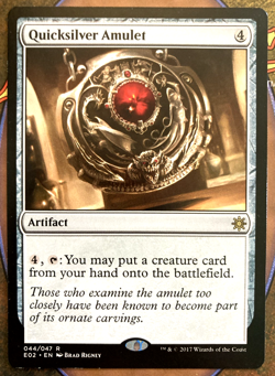 MTG Quicksilver Amulet - Explorers of Ixalan #044 NM Rare - Magic: The Gathering - Image 1