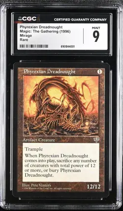 PHYREXIAN DREADNOUGHT Mirage Rare Reserved List CGC 9 Vintage MTG [Nostalgium] - Image 1