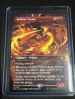 MTG Hellkite Tyrant Borderless - Ravnica Remastered #428 - Image 1