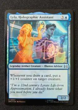 MTG - Lyla, Holographic Assistant FOIL - Marvel's Spider-Man - NM Uncommon #7 - Image 1