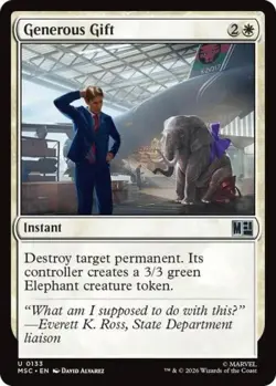 ~ Generous Gift (Surge Foil) ~ NM Foil ~ Commander: Marvel Super Heroes ~ MTG ~ - Image 1