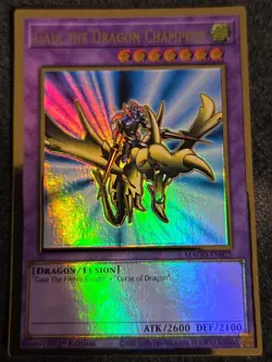 Gaia the Dragon Champion MAGO-EN025 Gold Rare 1st Ed NM Yugioh - Image 1