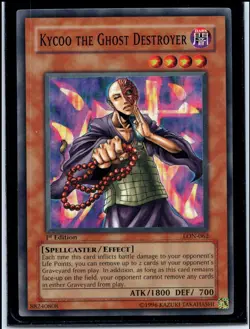 YuGiOh - Kycoo the Ghost Destroyer 1st Edition [LON - LON-062] - NM/Super Rare - Image 2