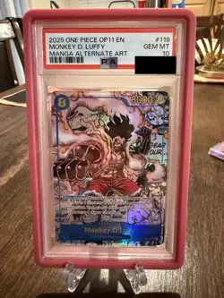 2025 ONE PIECE OP11-A FIST OF DIVINE SPEED #118 MONKEY D. LUFFY PSA 10 - Image 1