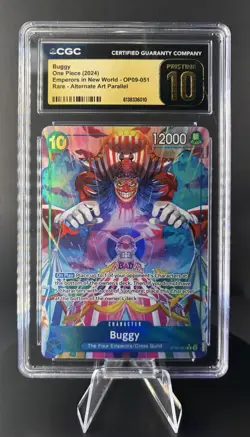 One Piece - Buggy Alt Art OP09-051 Emperors in the New World CGC 10 Pristine - Image 1