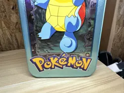 Vintage 1999 Pokemon Squirtle Topps Animation Edition Empty Tin Only - Image 3