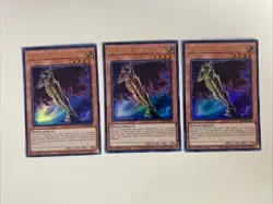 Yugioh Evil HERO Adusted Gold x 3 - 1st Edition Ultra Rare NM - Free Holo Card A - Image 1