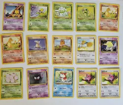 Pokemon Cards Mix Lot 46 Cards Base Set 2 Commons - Image 1
