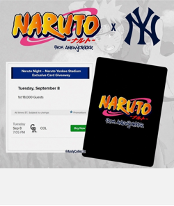 Naruto X Yankees TCG Promotional Card (PRESALE SHIPS 09/08) - Image 1