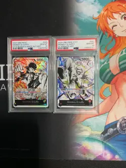 One Piece ST21-001 Monkey D Luffy Gear 5 + ST13 Leader Alt Art Parallel PSA 10 - Image 1