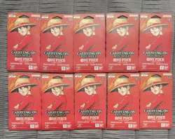 One Piece TCG OP-13 Carrying On His Will Sleeved Booster Pack Lot of 10 SEALED - Image 1