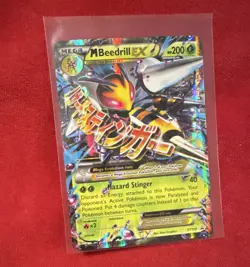 M Beedrill EX XY158 XY Promo Holo 200 HP English Mega Pokemon TCG Card - Image 1