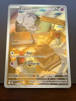 Pokemon TCG Espurr Rare Full Art Holo Card 095/088 English Perfect Order - Image 1