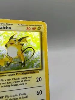 Raichu Base Set Holo Rare Card 14/102 Vintage WOTC Pokemon TCG MP / HP - Image 4