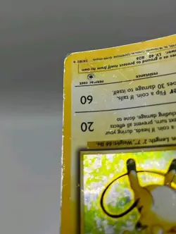 Raichu Base Set Holo Rare Card 14/102 Vintage WOTC Pokemon TCG MP / HP - Image 5
