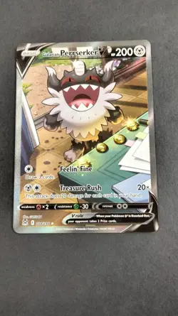 Galarian Perrserker V Alternate Full Art 184/196 Swsh11 Lost Origin Pokemon Card - Image 1