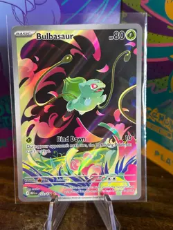 Bulbasaur Mega Evolution Full Art IR Illustration Card 133/132 Rare NM+ - Image 1