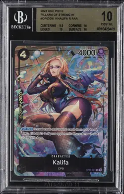 2023 ONE PIECE OP03-PILLARS OF STRENGTH ALTERNATE ART #081 KALIFA BGS 10 - Image 1