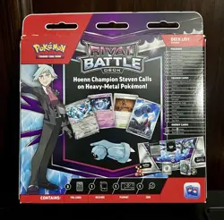 Pokemon trading Card Game Steven Rival Battle Deck New Sealed Box Playmat Coin - Image 2