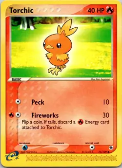 Torchic 73/109 Common Ruby & Sapphire Pokemon Lightly Played - Image 1