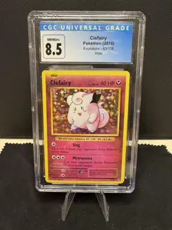 Clefairy Holo 63/108 XY Evolutions NM/Mint+ CGC 8.5 Graded Pokemon Card 2016 - Image 1