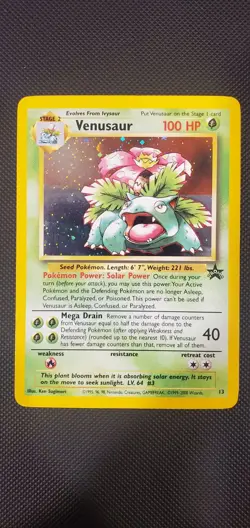 💥 Pokemon TCG 2000 Venusaur Black Star Promo Holo Foil Vintage Rare Card # 13 - Image 1