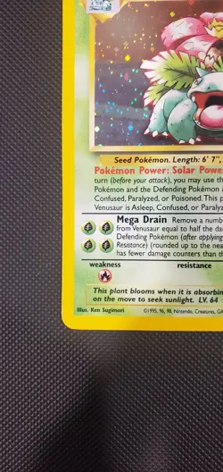 💥 Pokemon TCG 2000 Venusaur Black Star Promo Holo Foil Vintage Rare Card # 13 - Image 5