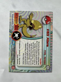 Topps Pokemon Card #63 Abra Blue Logo NM - Image 2