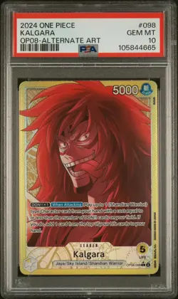 2024 One Piece OP08-Two Legends Kalgara #098 Alternate Art PSA 10 - Image 1