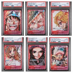 2023 One Piece EN Premium Card Film Red Sequential Set (12) PSA Graded - Image 1