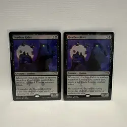 3 FOIL PROMO Headless Rider Magic The Gathering MTG cards Rare Black Zombie x3 - Image 1