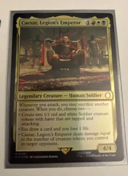 MTG Universes Beyond: Fallout Commander Deck Hail, Caesar Sleeved Deckbox - Image 2
