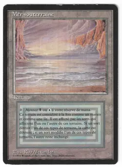 ►Magic-Style◄ MTG - Underground Sea - French Revised FBB - Good/Played - Image 1