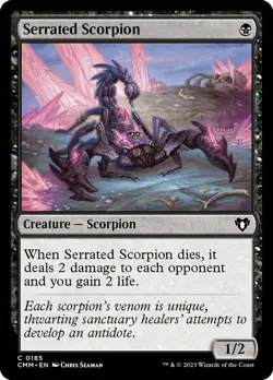 4x Serrated Scorpion - Foil NM-Mint, English Commander Masters MTG Magic - Image 1